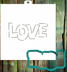 Трафарет+форма "LOVE"