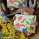 Форма Мишка с открыткой
